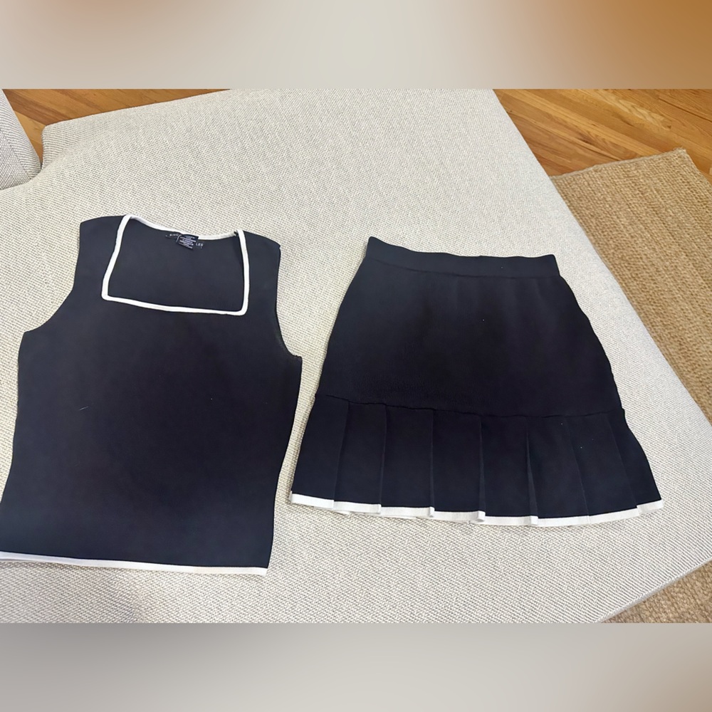 Sincerely Jules Black and White Top and Skirt Set